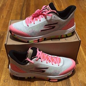 Skechers Train Arch Fit Viper Court Pro Pickleball White/Pink Mens US 10.5 WD